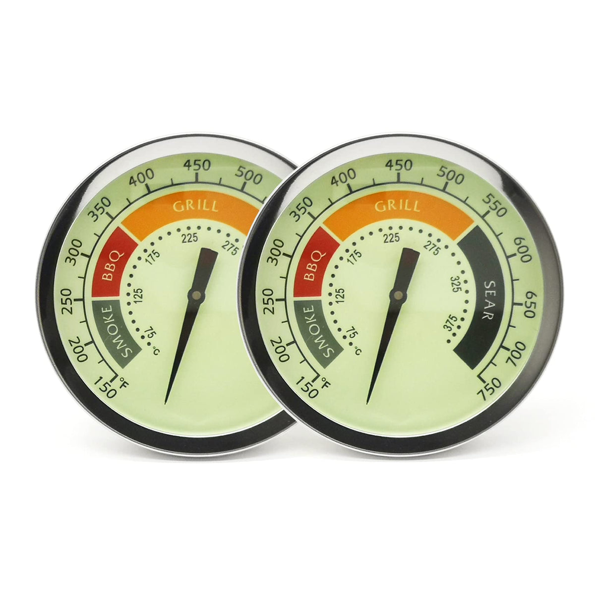 WEMEIKIT luminous BBQ thermometer dial glows for easy night grilling.