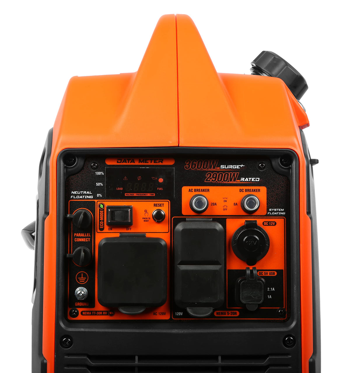 WEN generator outlet panel with USB, 12V, and RV receptacle for versatile power