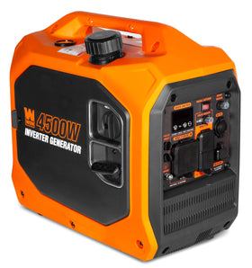 WEN 4500-watt inverter generator fuel shutoff demonstrates fuel conservation feature