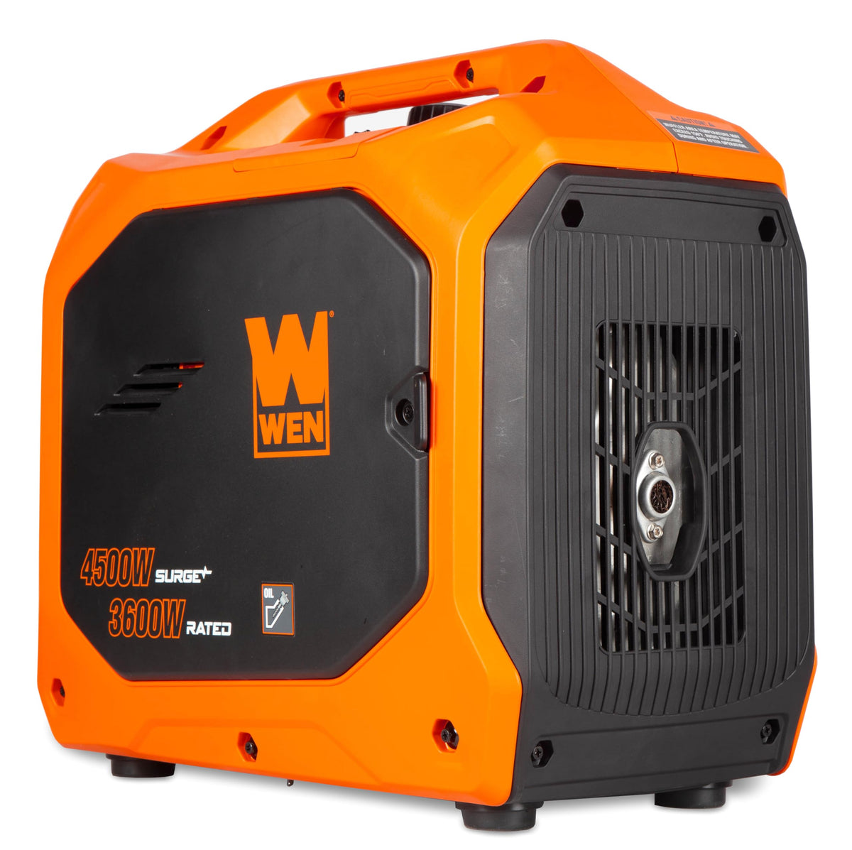 WEN 4500-watt inverter generator in use beside RV for off-grid power