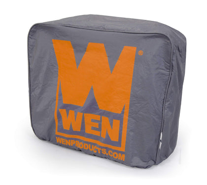 WEN 56200iC universal weatherproof cover front view protects inverter generator from rain and sun.