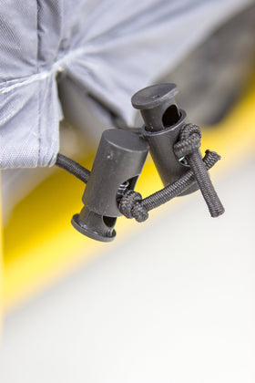 WEN 56200iC universal weatherproof cover material close-up shows durable vinyl and soft interior.