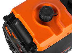 WEN compact wheeled design with handle for easy transport.