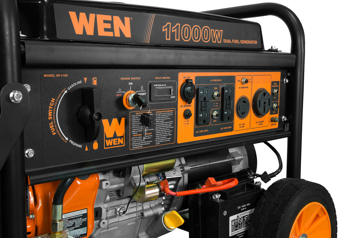 WEN DF1100T four 120V GFCI outlets for safe outdoors