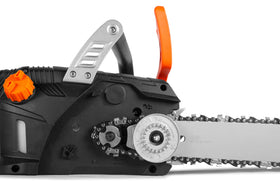 WEN 18-Inch electric chainsaw emits no fumes for indoor-friendly use.