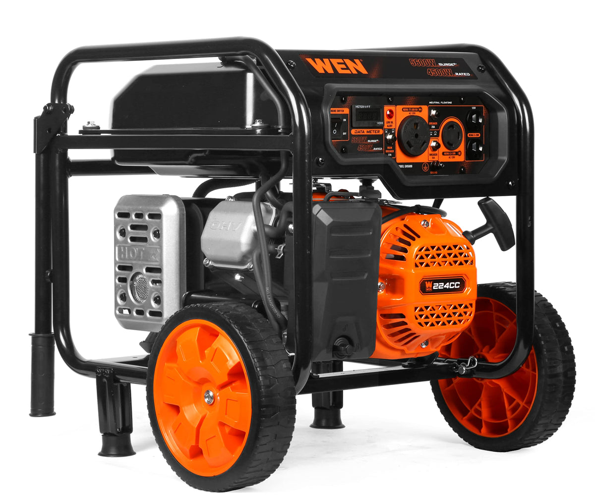 WEN GN5600 gas tank 4.3-gallon extends runtime for longer power sessions.