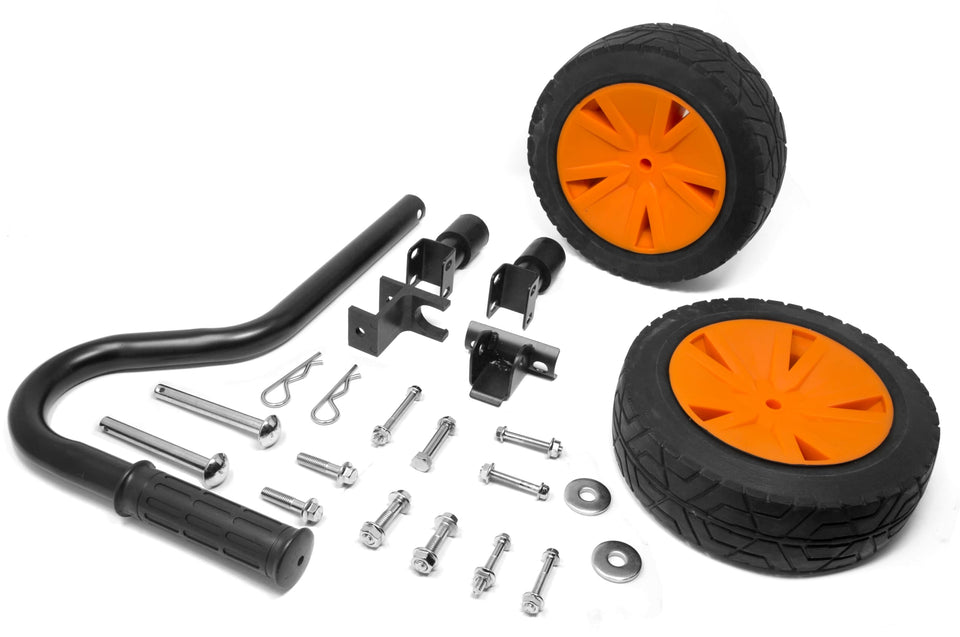 WEN GNA410 wheel kit front view, boosting portability for GN4500 and DF475-series generators.