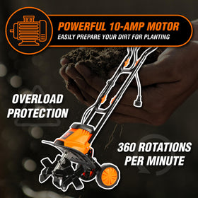 Overload protection stops the WEN tiller when hitting rocks