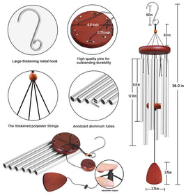 WENANA wind chime aluminium tubes offer bright tones for patios and balconies