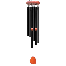 WENANA wind chime 26in black enhances outdoor ambiance with soothing tones.