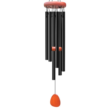 WENANA wind chime 26in black enhances outdoor ambiance with soothing tones.