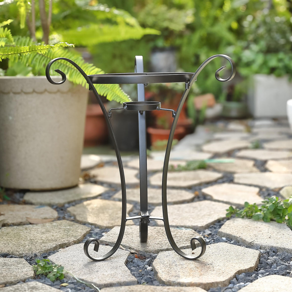 Wenbery 17-inch tall stand elevates the gazing ball.
