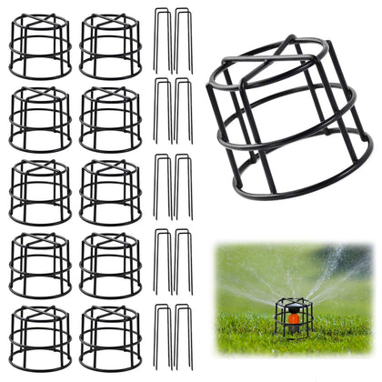 Wenfan 10-set sprinkler head protector guards against mower damage.