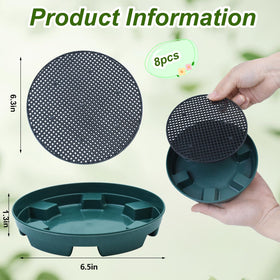 Wenfan 3-in-1 plant saucers tray fits baskets and pots.