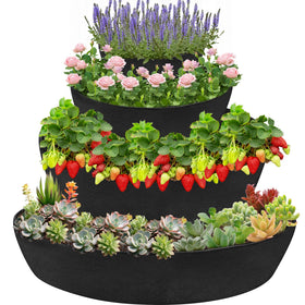 Wenfan 4-tier planter bottom layer 39-inch diameter offers ample root space for larger plants