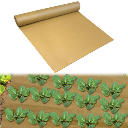 Wenfan biodegradable paper weed barrier roll laid on soil blocks weeds and nourishes soil