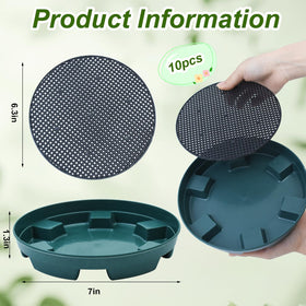Wenfan drip pan for 7-inch baskets catches overflow and reduces watering frequency
