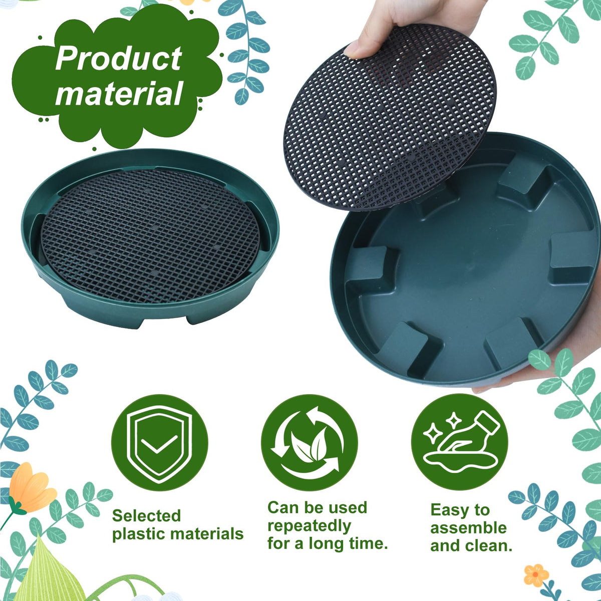 Wenfan durable plastic water catcher tray resists cracking and fading