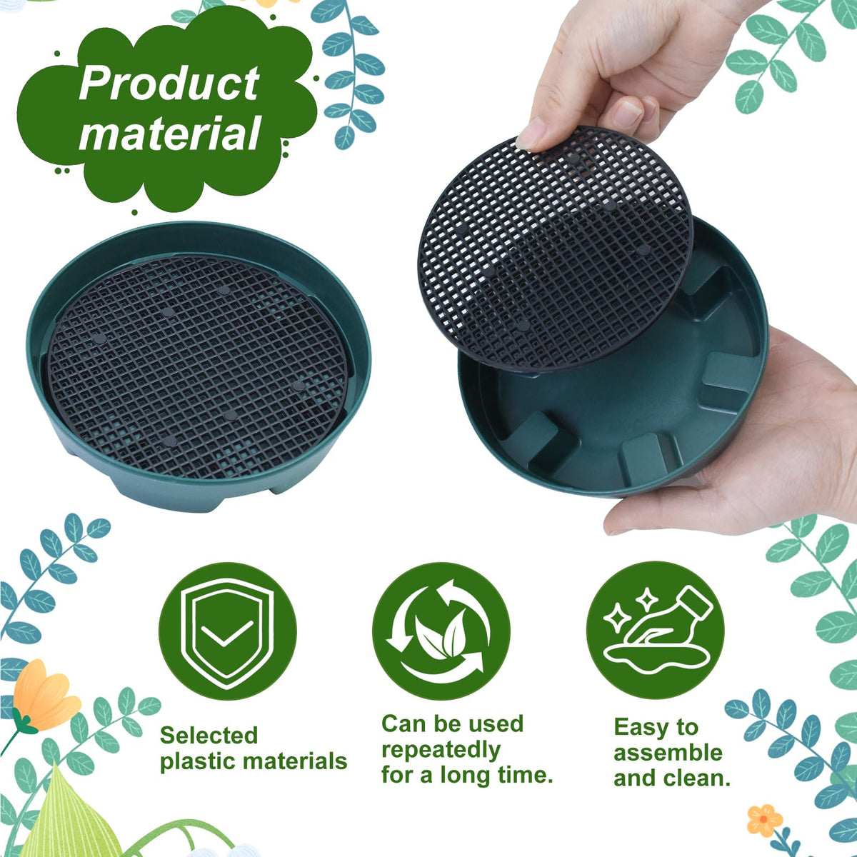 Wenfan durable plastic tray resists cracking and fading.
