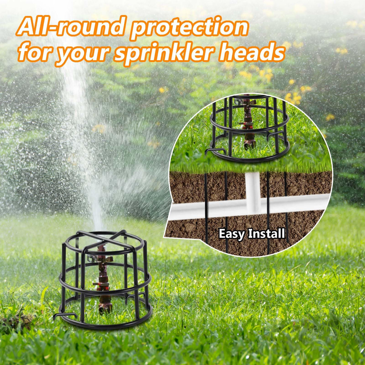 Wenfan easy-installation protector kit for quick lawn sprinkler protection.