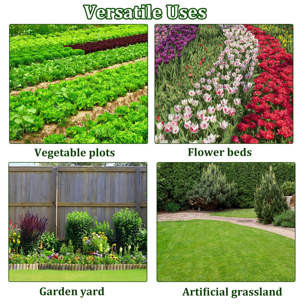 Wenfan garden weed barrier in action creating neat rows
