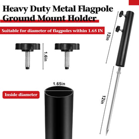 Wenfan adjustable knob secures flagpole diameter under 1.65 inches