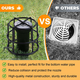 Wenfan heavy-duty ground stakes anchor guards securely in soil.