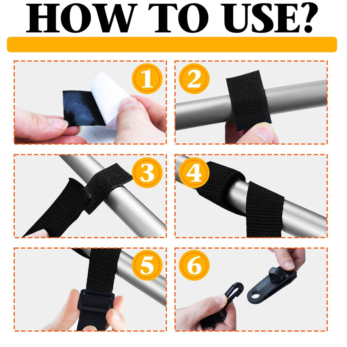 Wenfan pool cover clip with hooks secures strap to the cover.