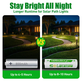 WENJOOP NiMH 1600mAh cells provide reliable power for longer night-time illumination