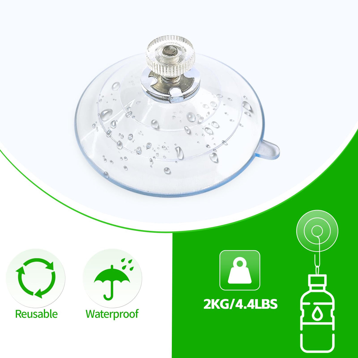 WENMIXER removable reusable suction cups allow quick repositioning.
