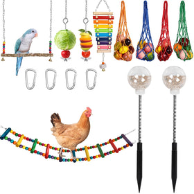 WENNIIWN chicken swing in coop promotes safe exercise and social movement.