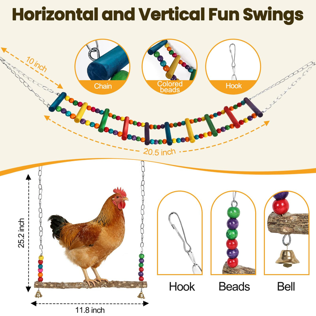 WENNIIWN hanging feeder nets encourage foraging and discourage idle pecking.