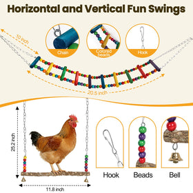 WENNIIWN hanging feeder nets encourage foraging and discourage idle pecking.