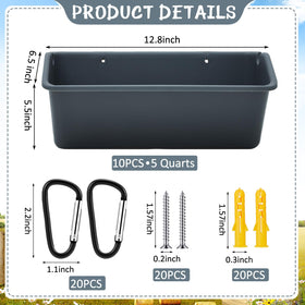 Wenqik 10-pack heavy-duty metal clips ensure secure attachment to fences or grids.