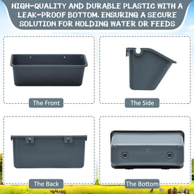 Wenqik 10-pack lowered-front feeder design promotes comfortable access for animals during feeding.