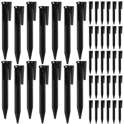 Wenqik 500-count plastic boundary wire stakes pack for quick garden boundary setup