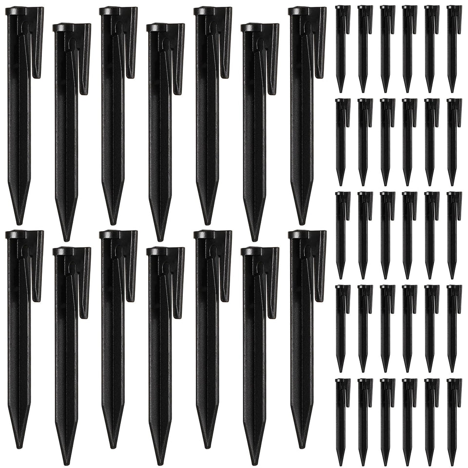 Wenqik 500-count plastic boundary wire stakes pack for quick garden boundary setup