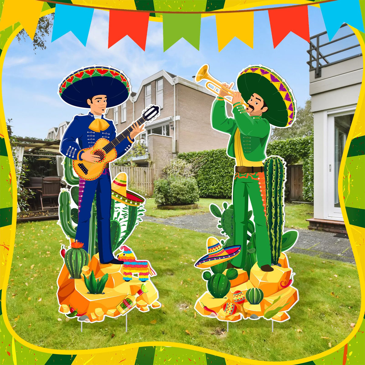 Wenqik Cinco de Mayo lawn decor package contents shown.