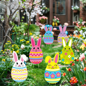Wenqik Easter yard sign photo prop for party photos