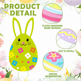 Wenqik Easter yard sign rabbit ears design for walkway charm