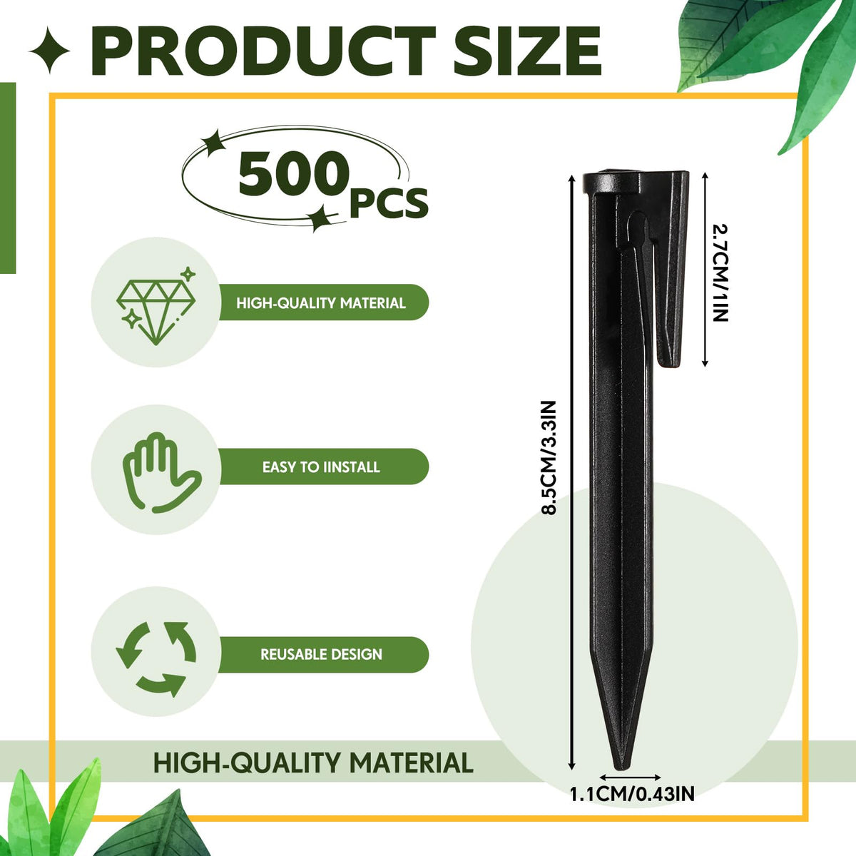 Wenqik plastic boundary stake closeup showcasing durable material for outdoor boundary layouts