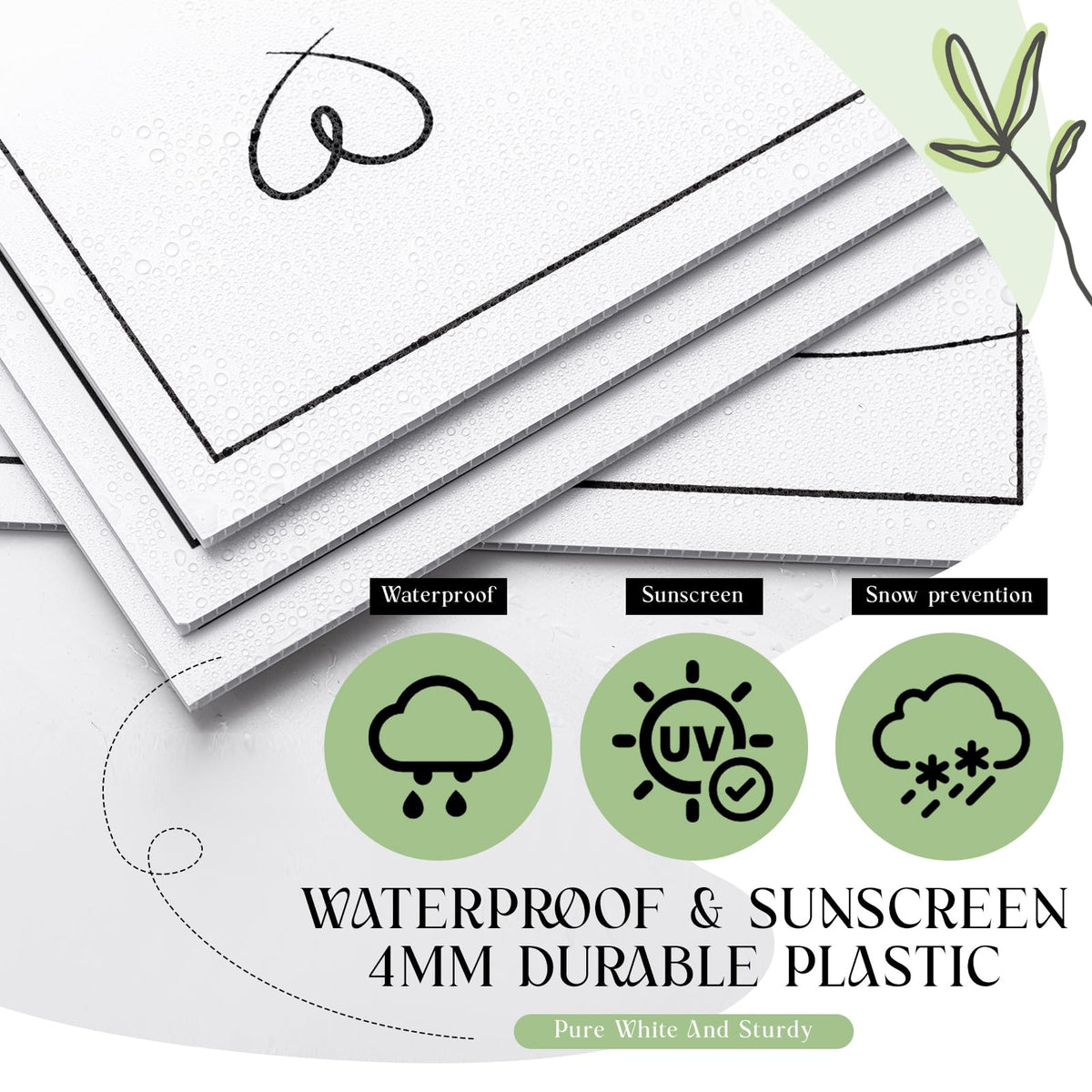Wenqik white script sign enhances reception decor with elegant visibility