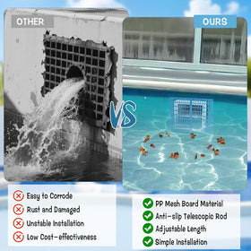 Wensdr skimmer opening fit visual showing universal compatibility.