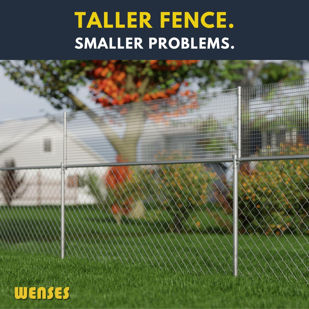 Wenses 25 inch fence extension installed on top rail for added containment