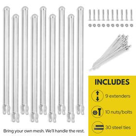 Wenses durable outdoor fence extension helps customize fence height for pets