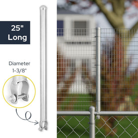 Wenses fits 1-3-8 inch top rail only for standard fences