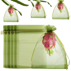 WenTao 6x9 inch green fruit protection bag shielding mangoes from pests