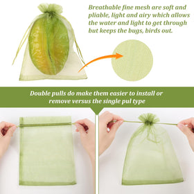 WenTao eco-friendly green mesh bag protects fruit while allowing airflow