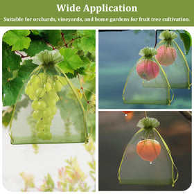 WenTao 6x9 inch green fruit bag improves harvest protection