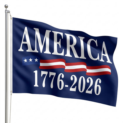 WENWELL 250th Anniversary flag front view with AMERICA lettering for patriotic display.